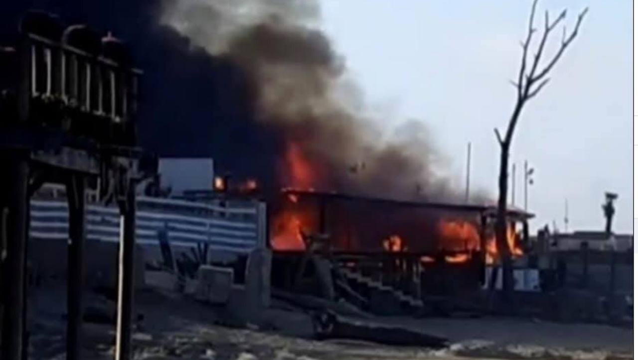 Incendio a Castel Volturno