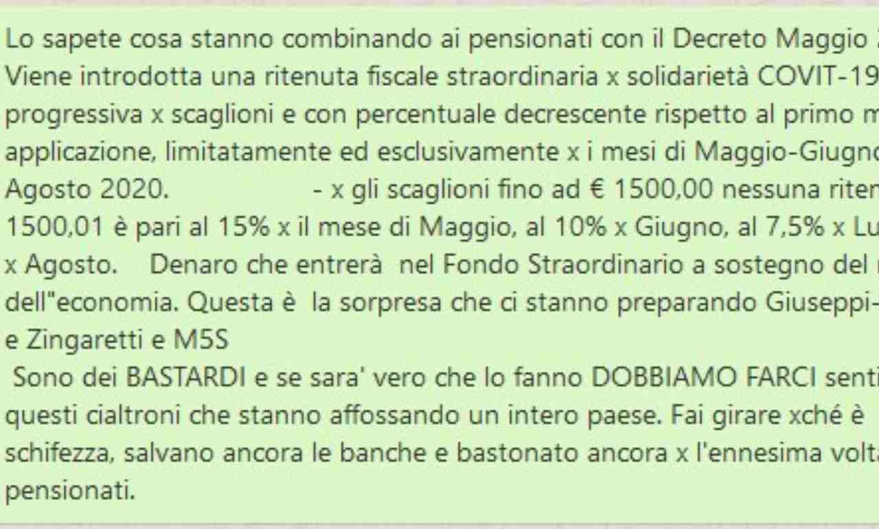 bufala ritenuta pensionati