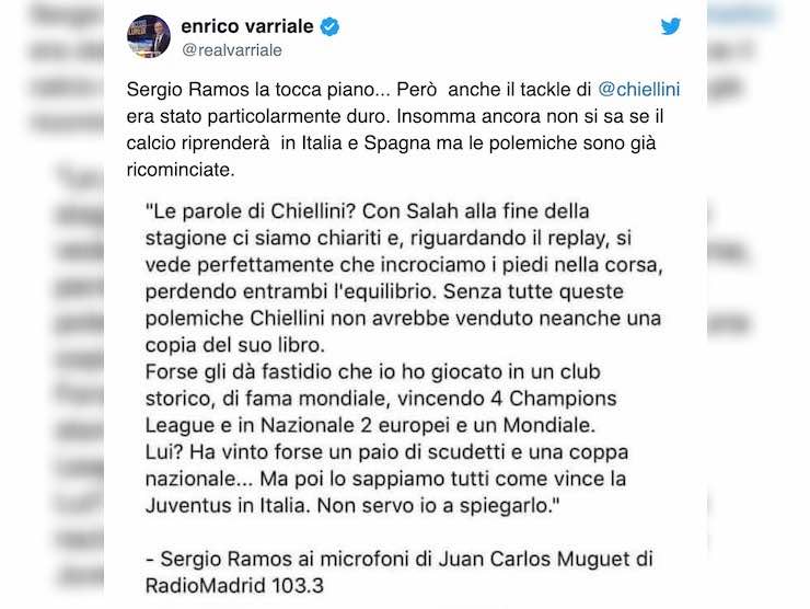 varriale twitter ramos chiellini