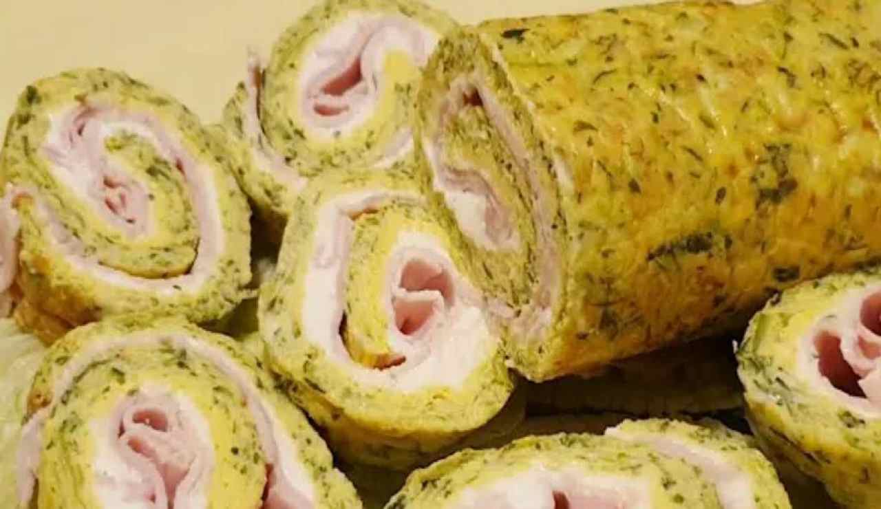 Rotolo frittata ripieno ricetta