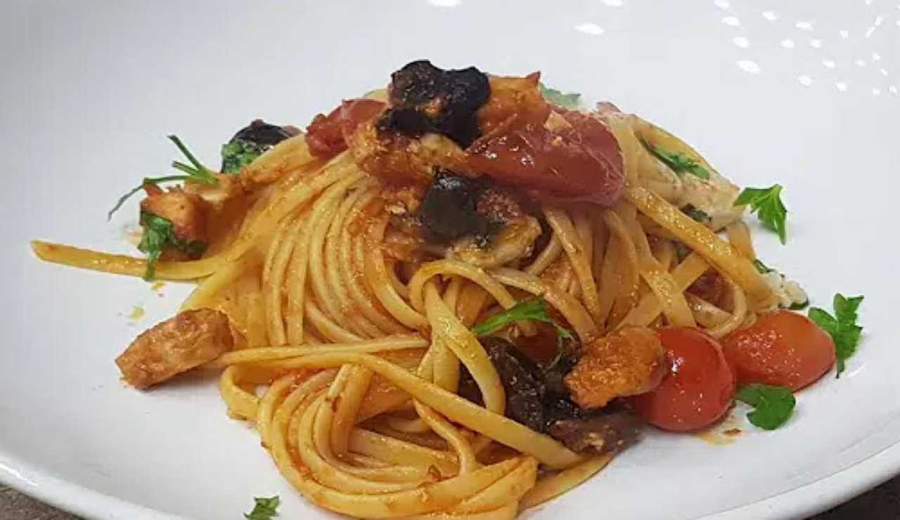 Linguine al pesce spada ricetta