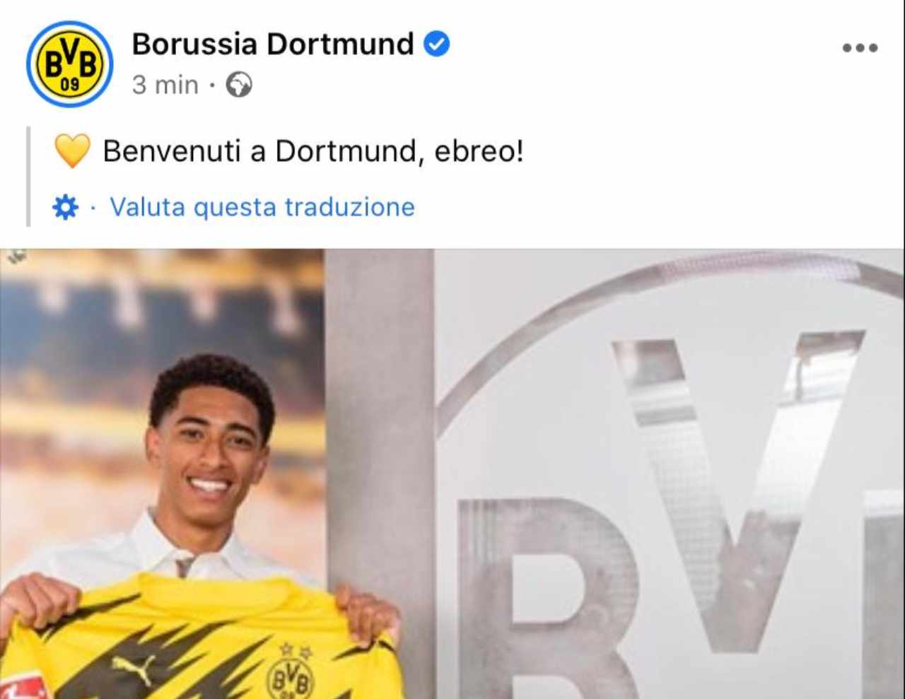 Dortmund, bufera 'italiana': "Benvenuto ebreo". Poi la spiegazione - FOTO