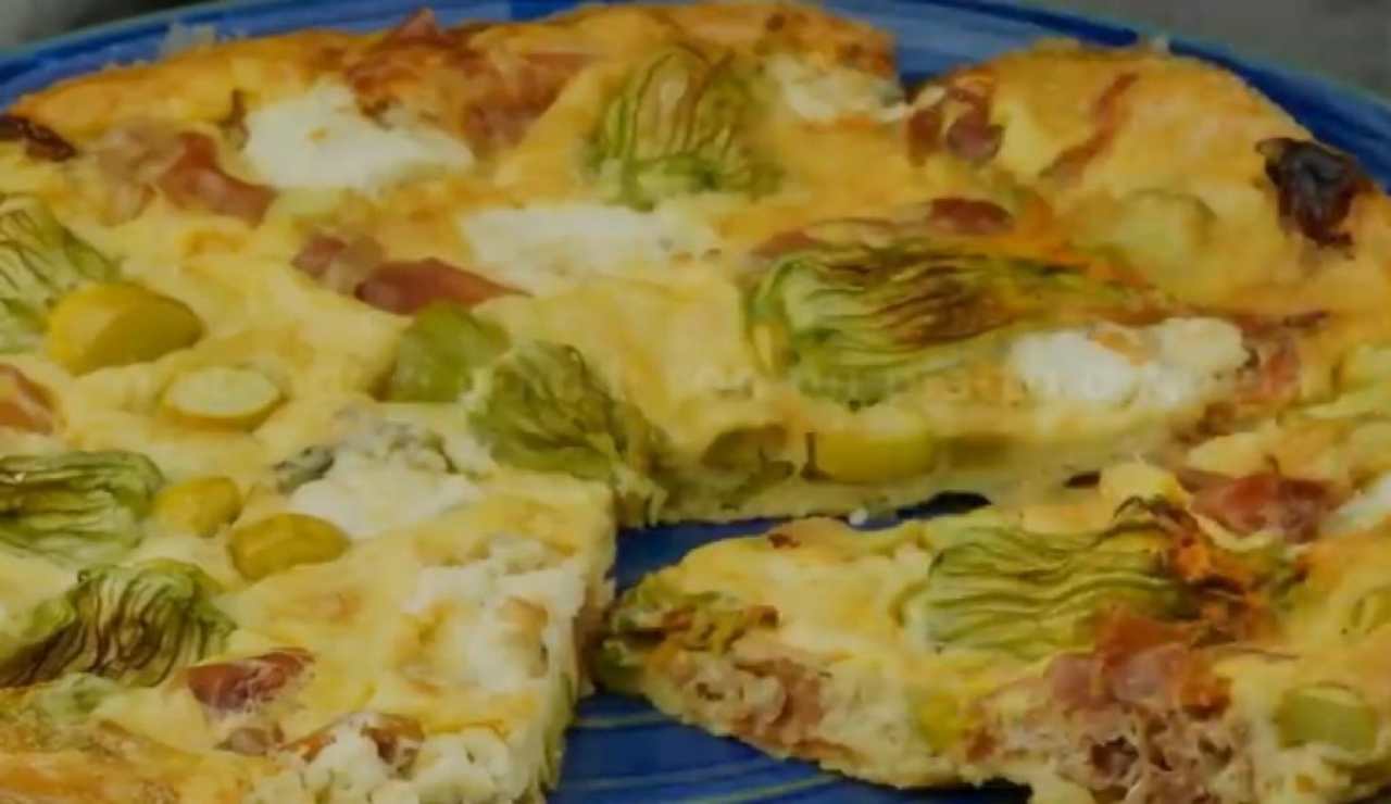 Frittata con fiori di zucca ricetta