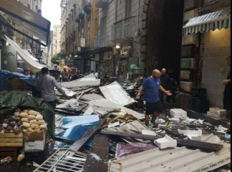 Salerno danni della tromba d'aria