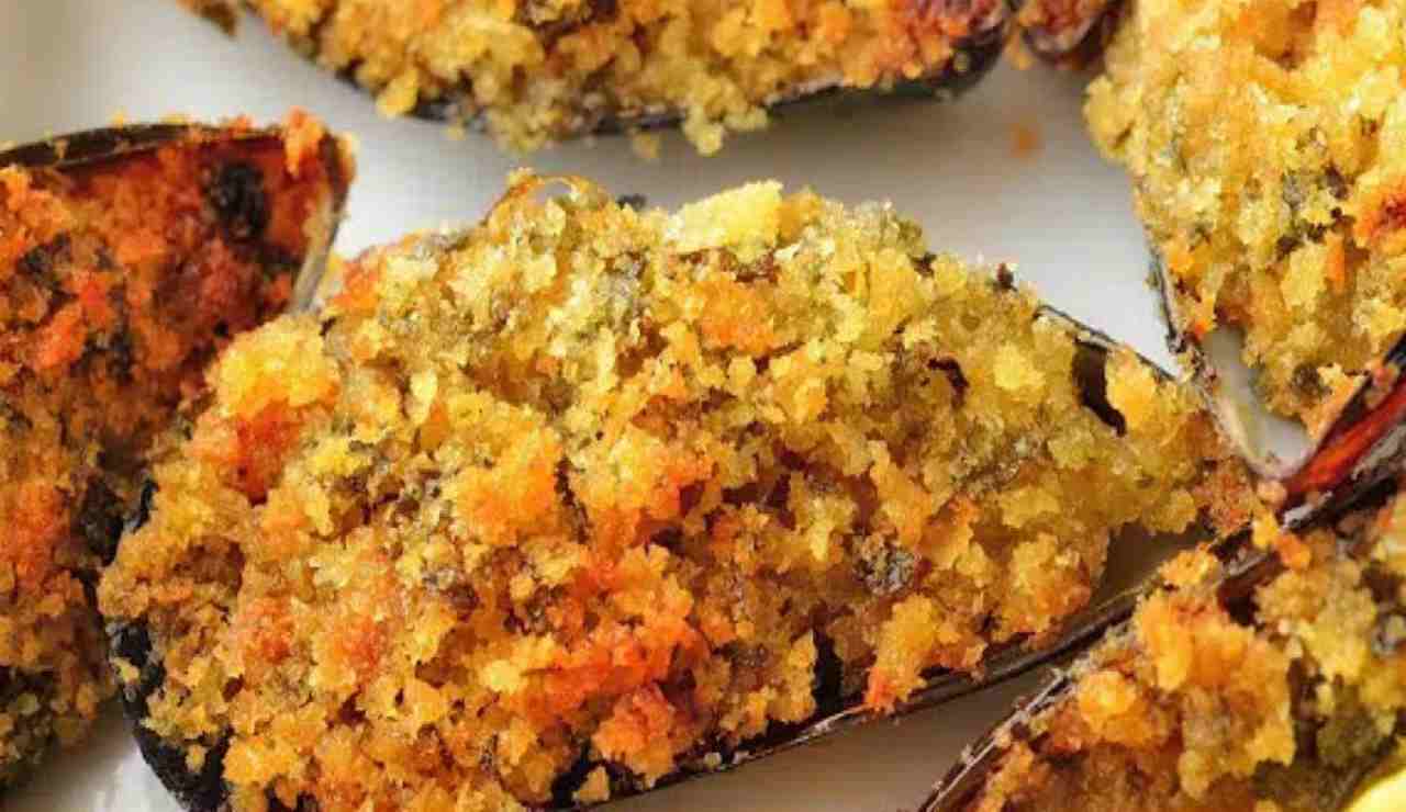 Cozze gratinate. Ricetta