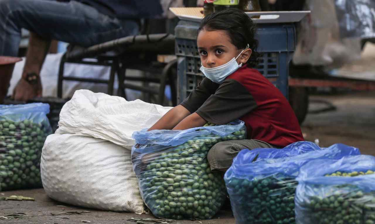 bambini striscia di Gaza