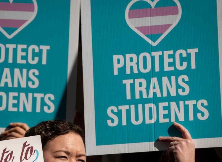 Manifestazione studenti transgender