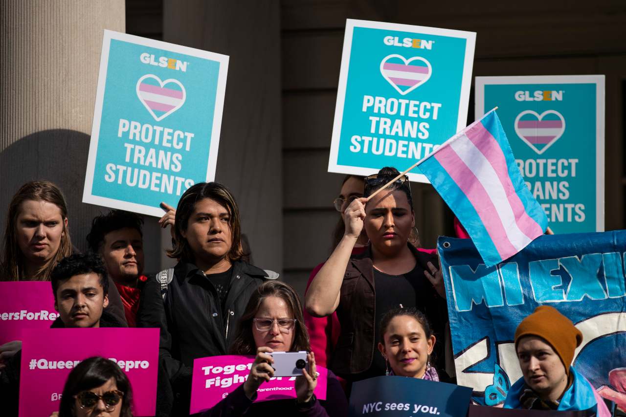 Manifestazione studenti trans