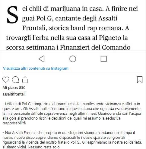 Assalti Frontali Pol G arrestato