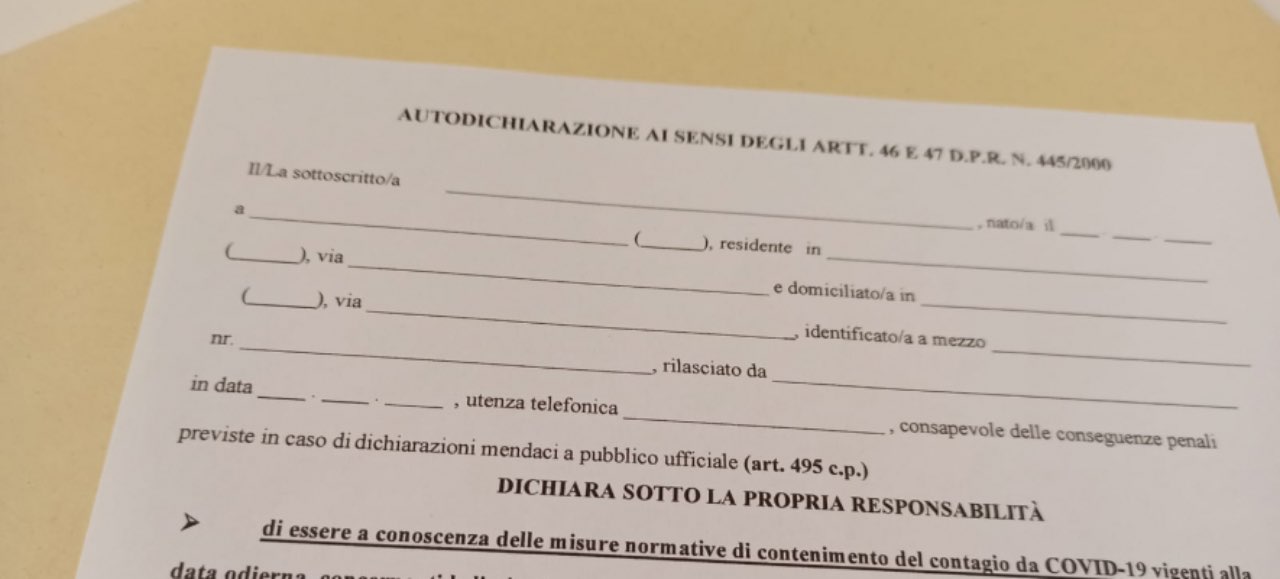 autocertificazione pdf modulo