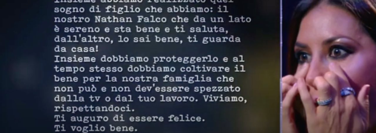 lettera briatore Gregoraci gf vip