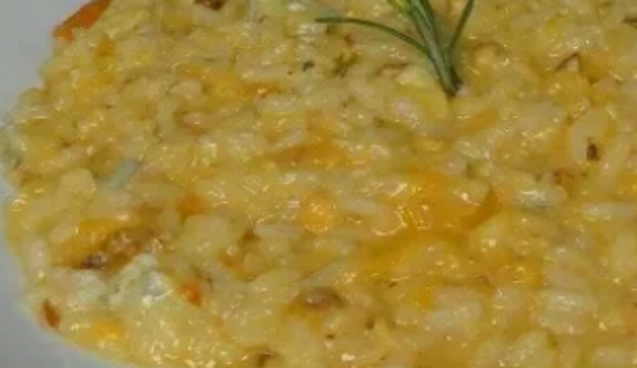 risotto cachi e formaggio