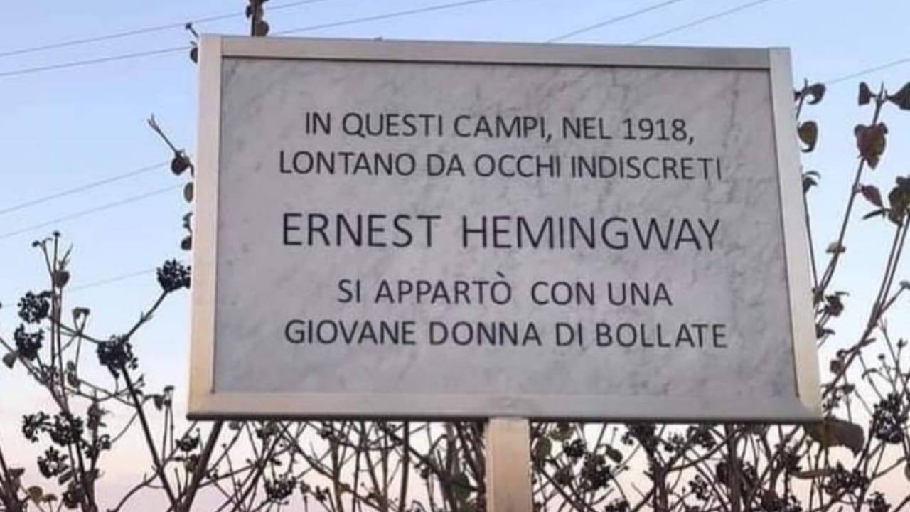 ernest hemingway targa bollate francesco fossati