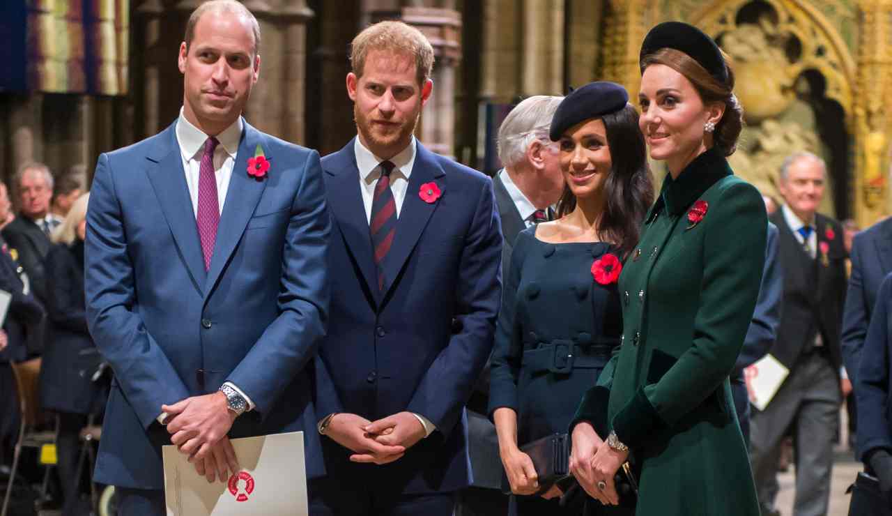 Harry, William, Kate e Meghan