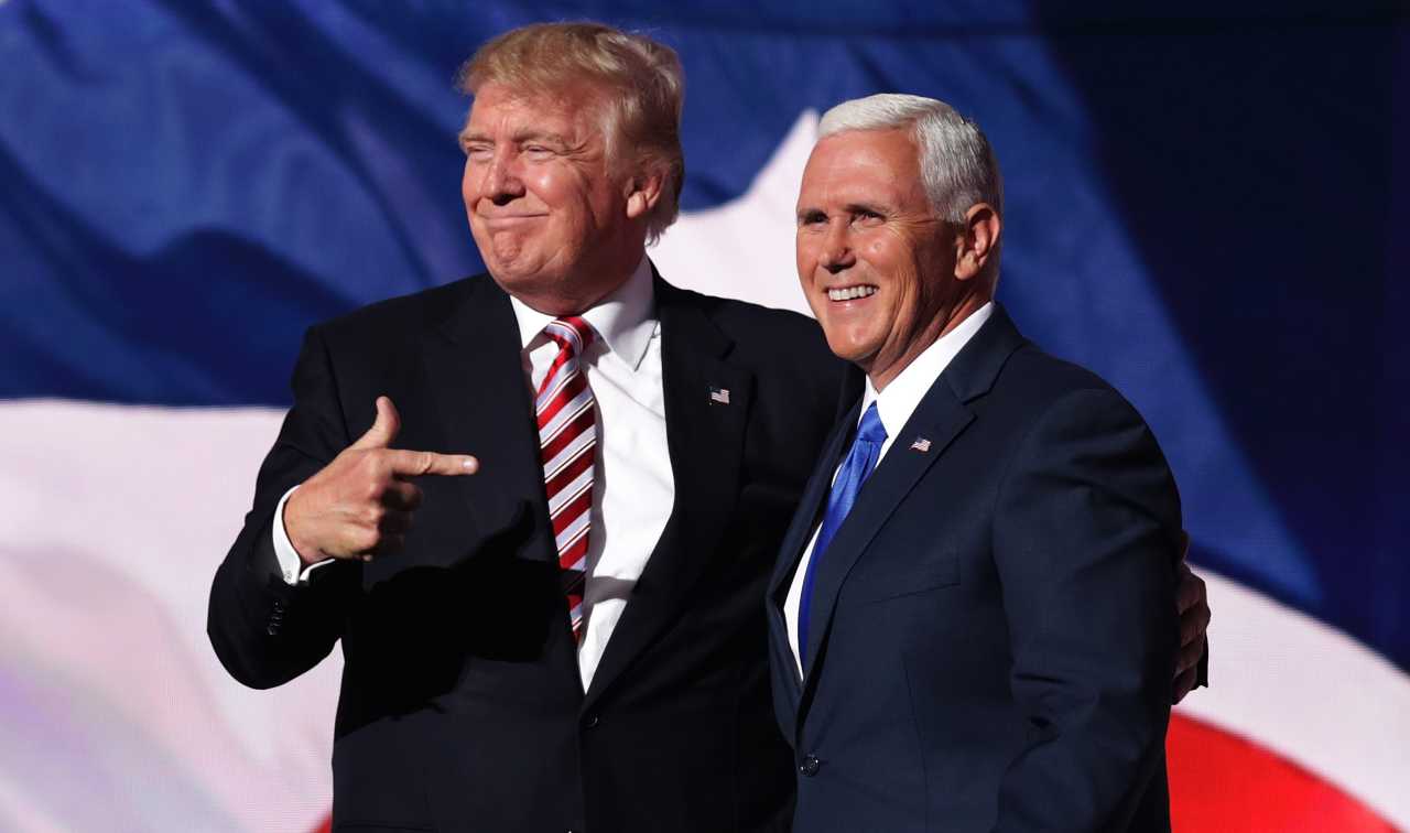 Trump-Pence e gli scontri Usa (getty images)