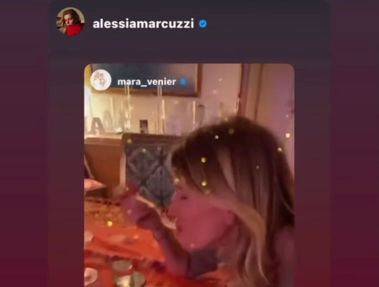 Alessia Marcuzzi cena con Mara Venier