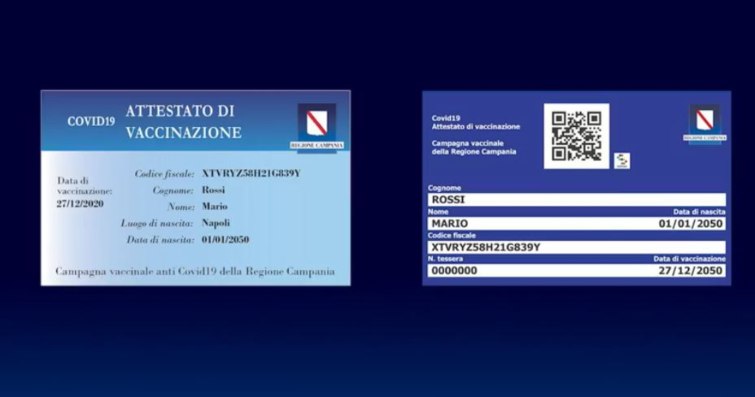 card per chi si vaccina in Campania