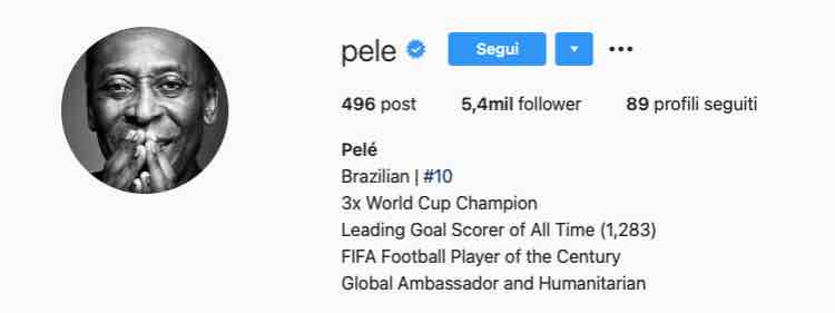 pelé instagram