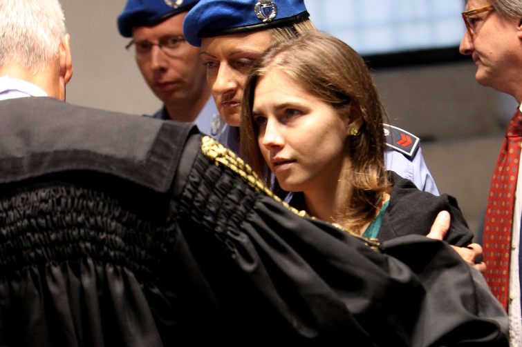 Amanda Knox durante il processo