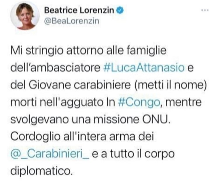 Gaffe di Beatrice Lorenzin