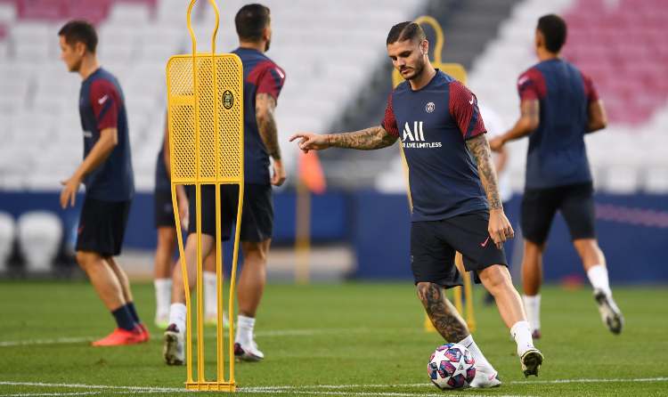 Mauro Icardi in allenamento