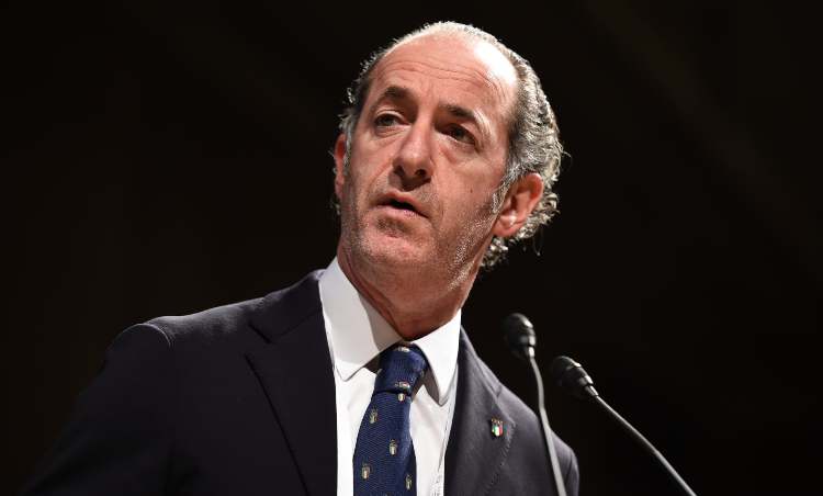 Luca Zaia in conferenza stampa