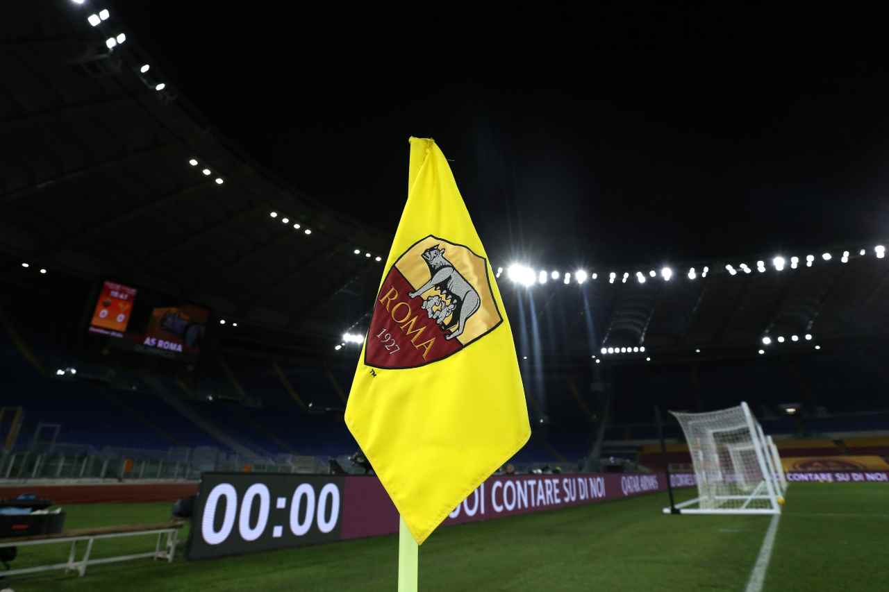 Bandierina con lo stemma della Roma