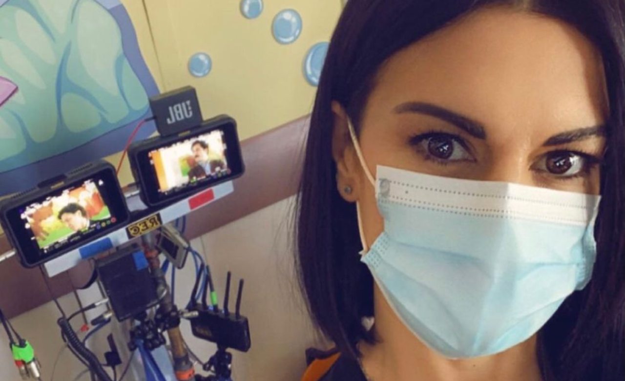 Bianca Guaccero sul set