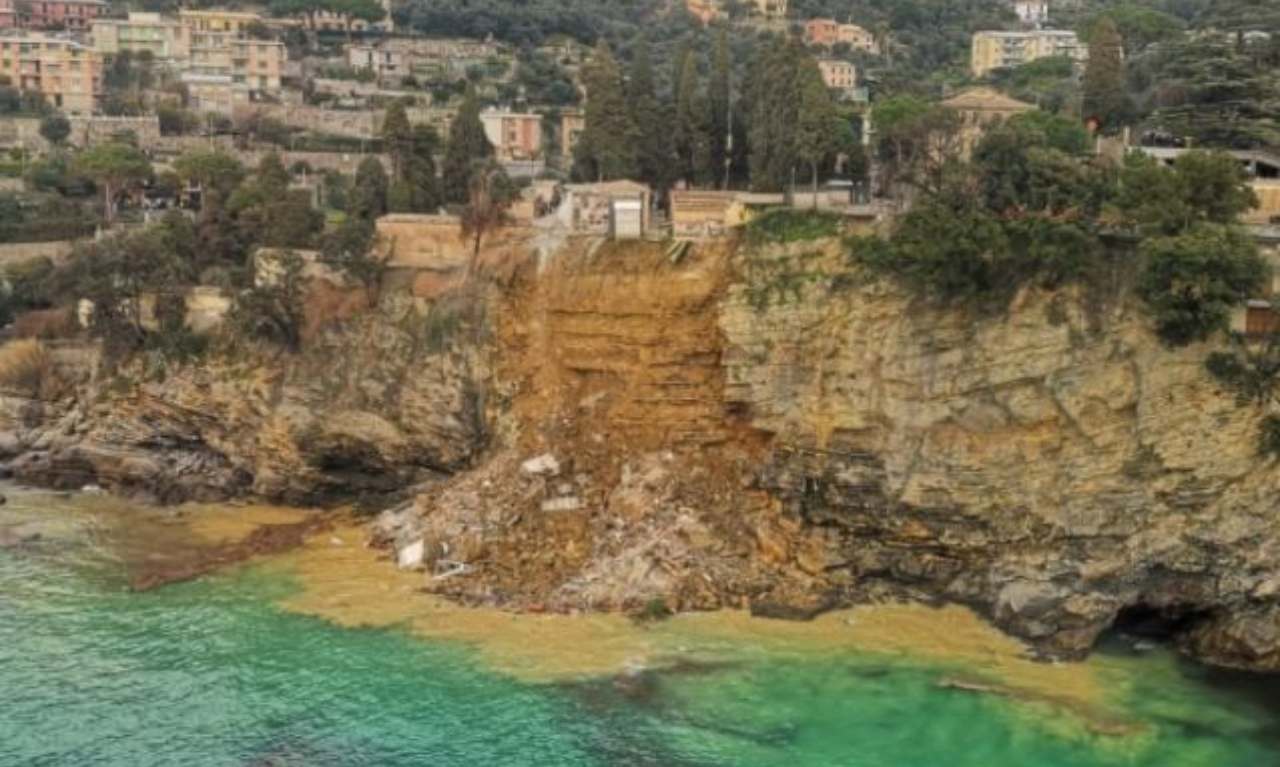 Crollo cimitero di Camogli