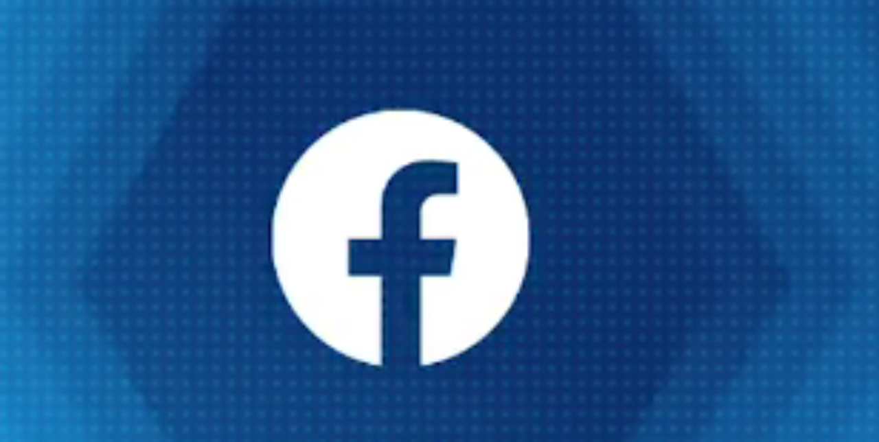logo facebook sfondo blu