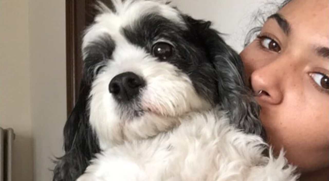 Alexandria Zahra Jones con il cane Maxi