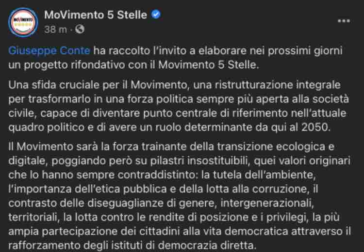 movimento 5 stelle conte