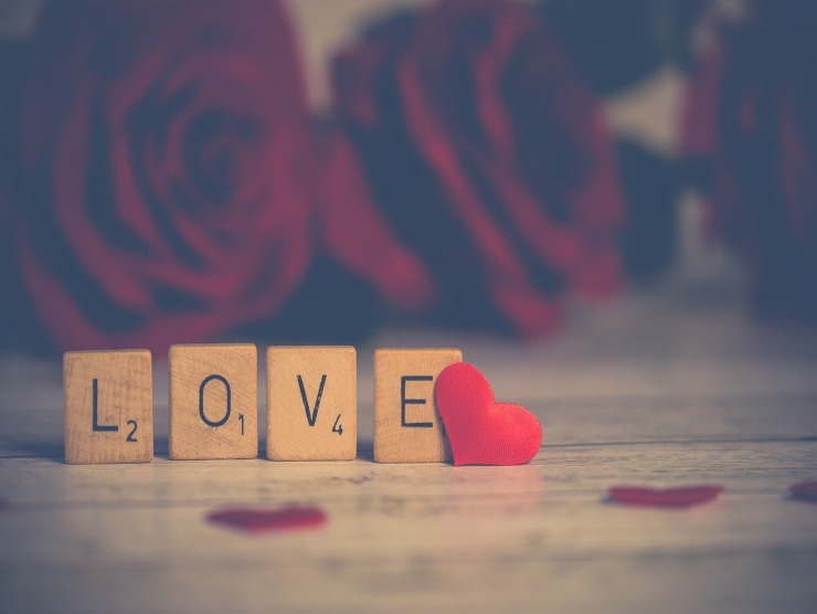 scritta love san valentino