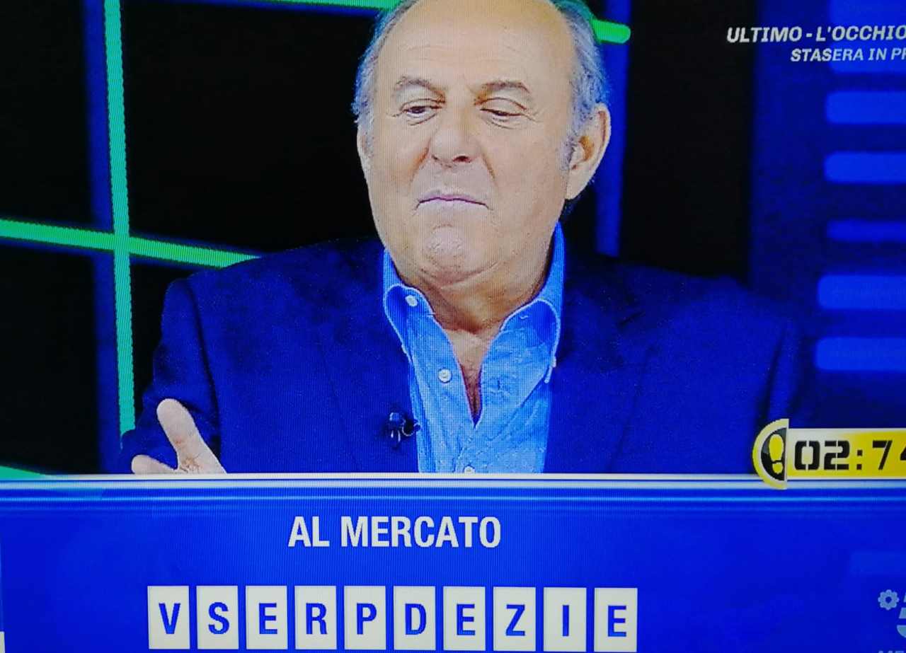 Gerry Scotti a Caduta Libera