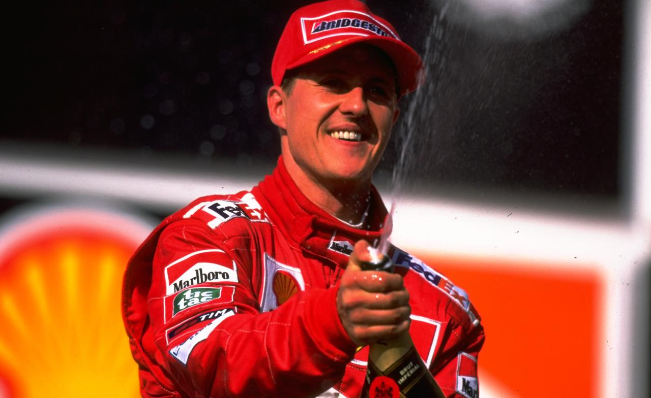 Michael Schumacher festeggia vittoria