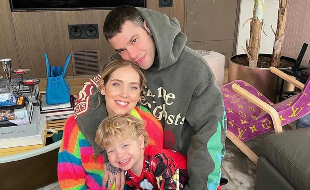 I ferragnez in una foto di famiglia