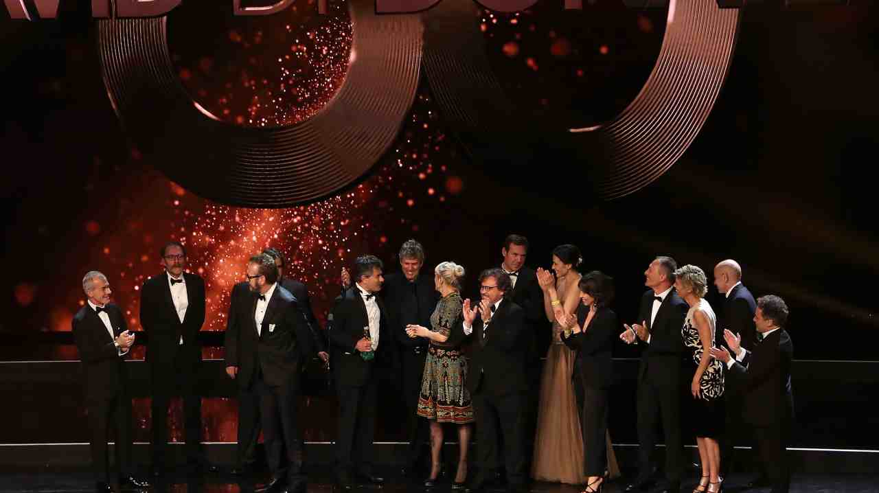 Il cast di "Perfetti Sconosciuti" ai David di Donatello (Getty images)