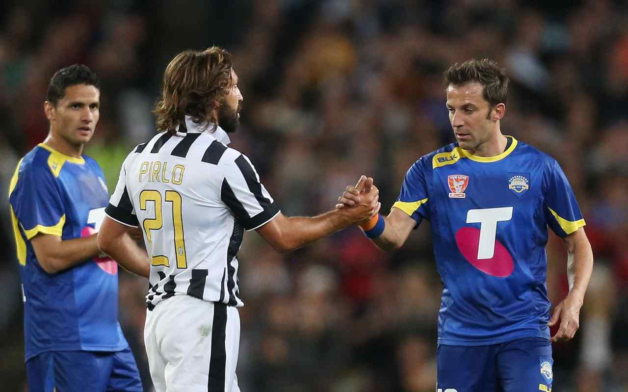 Pirlo e Del Piero saluto in campo