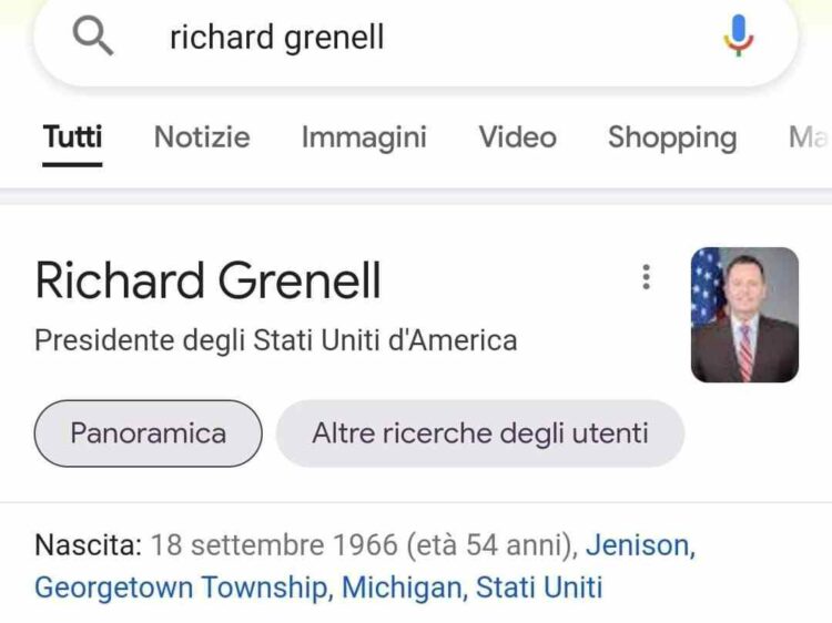Richard Grenell Presidente degli Stati Uniti
