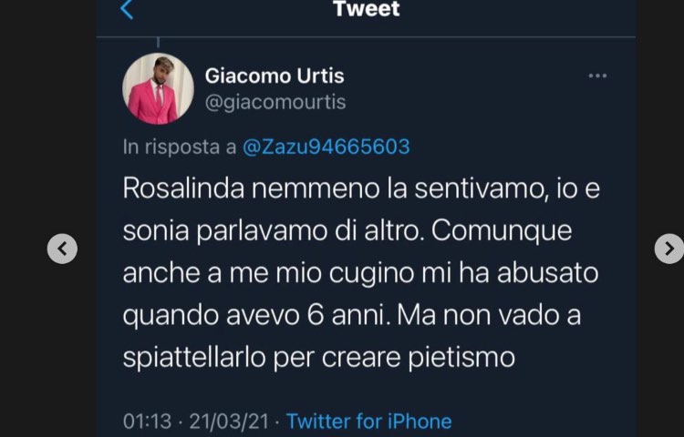 Tweet Giacomo Urtis