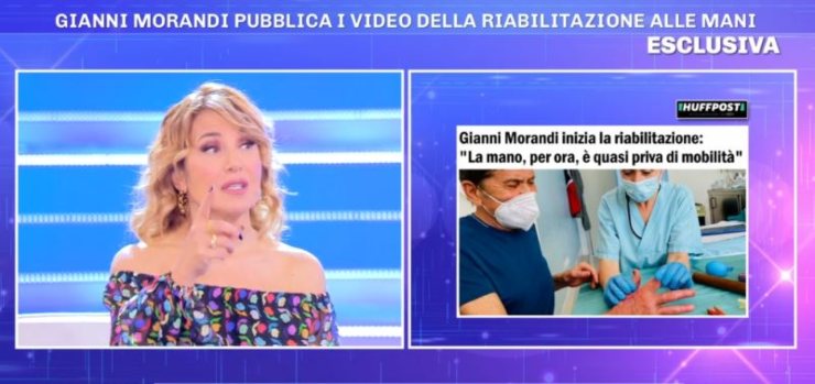 La D'Urso parla delle condizioni di Gianni Morandi