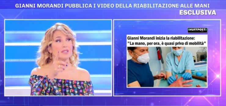La D'Urso parla delle condizioni di Gianni Morandi 