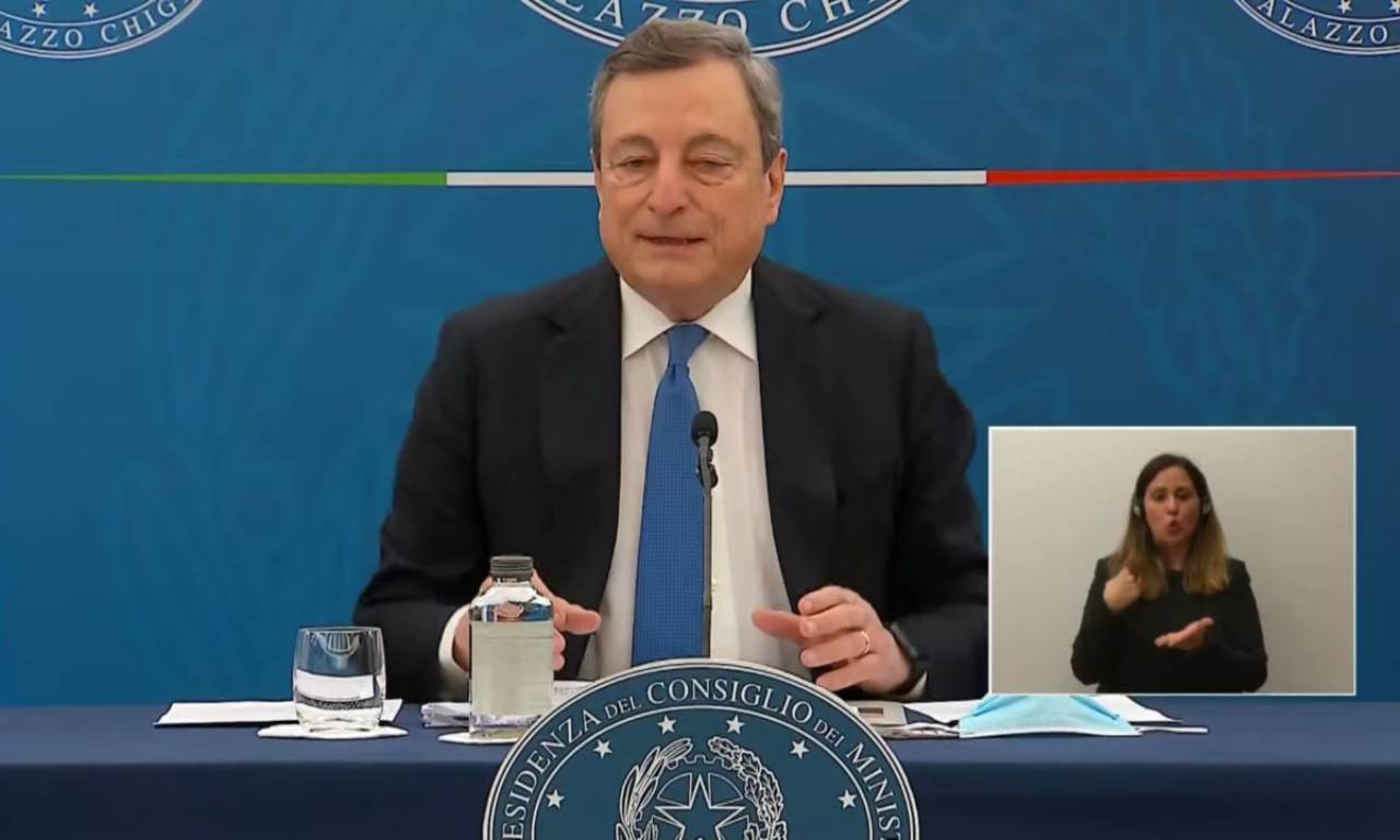 Il presidente Draghi