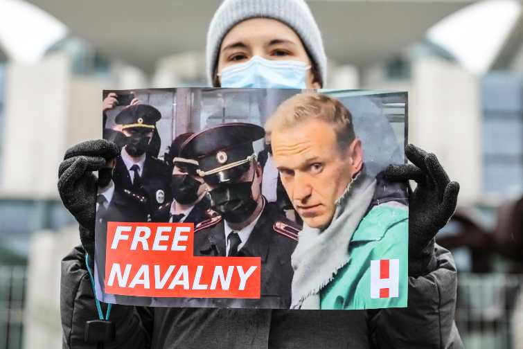 proteste per la liberazione di Navalny
