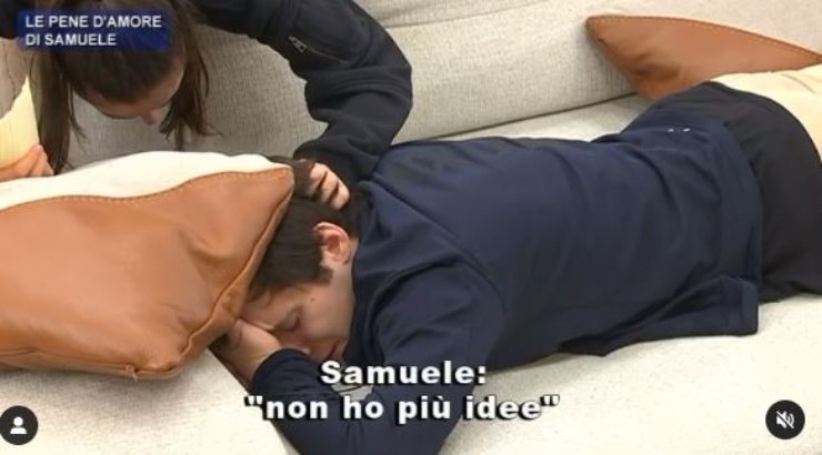Samuele in lacrime
