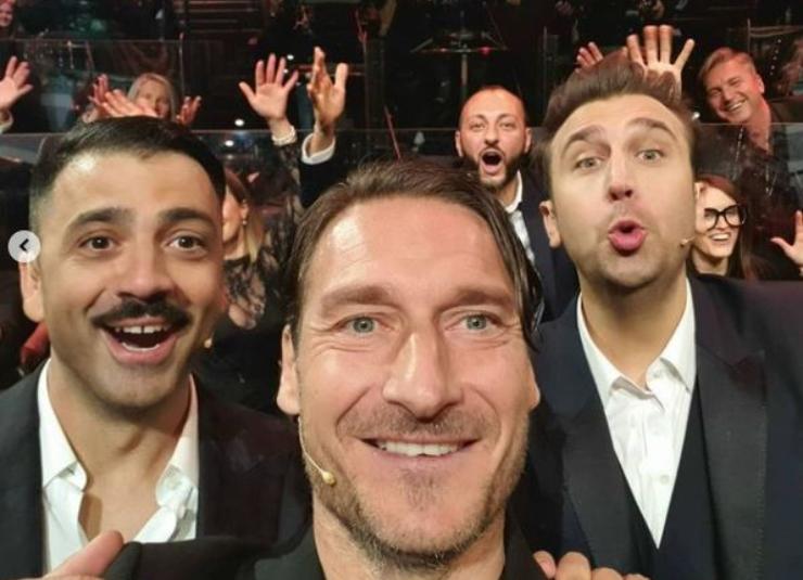 Selfie con Francesco Totti, ospite della scorsa puntata