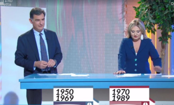 Tiberio Timperi e Monica Setta a UnoMattina