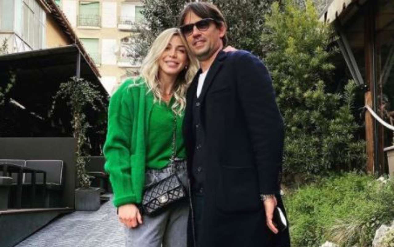 Simone Inzaghi e moglie