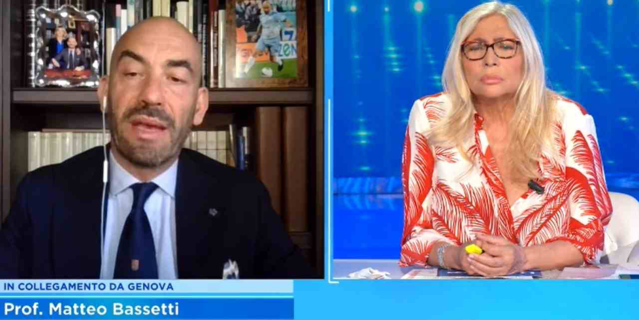 Matteo Bassetti con Mara Venier