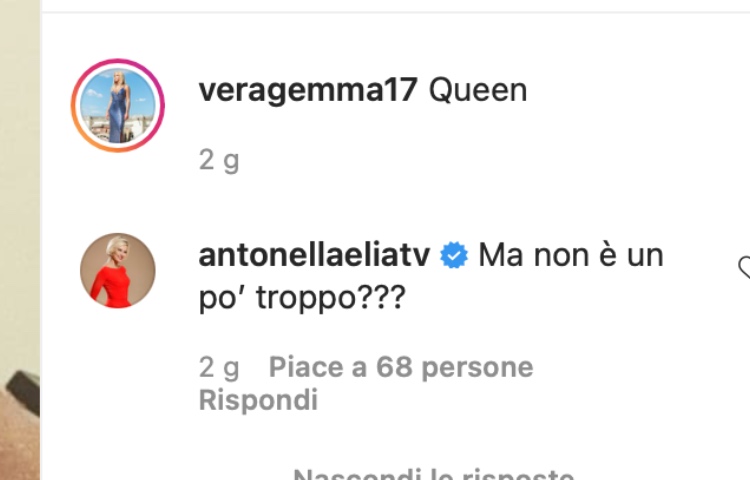 Commento Antonella Elia, Vera Gemma 